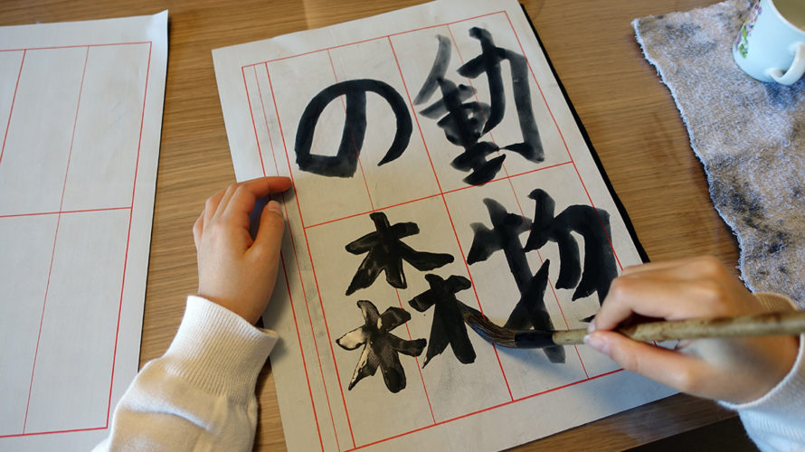 セリアの「水書き練習シート」で習字が楽しくなる